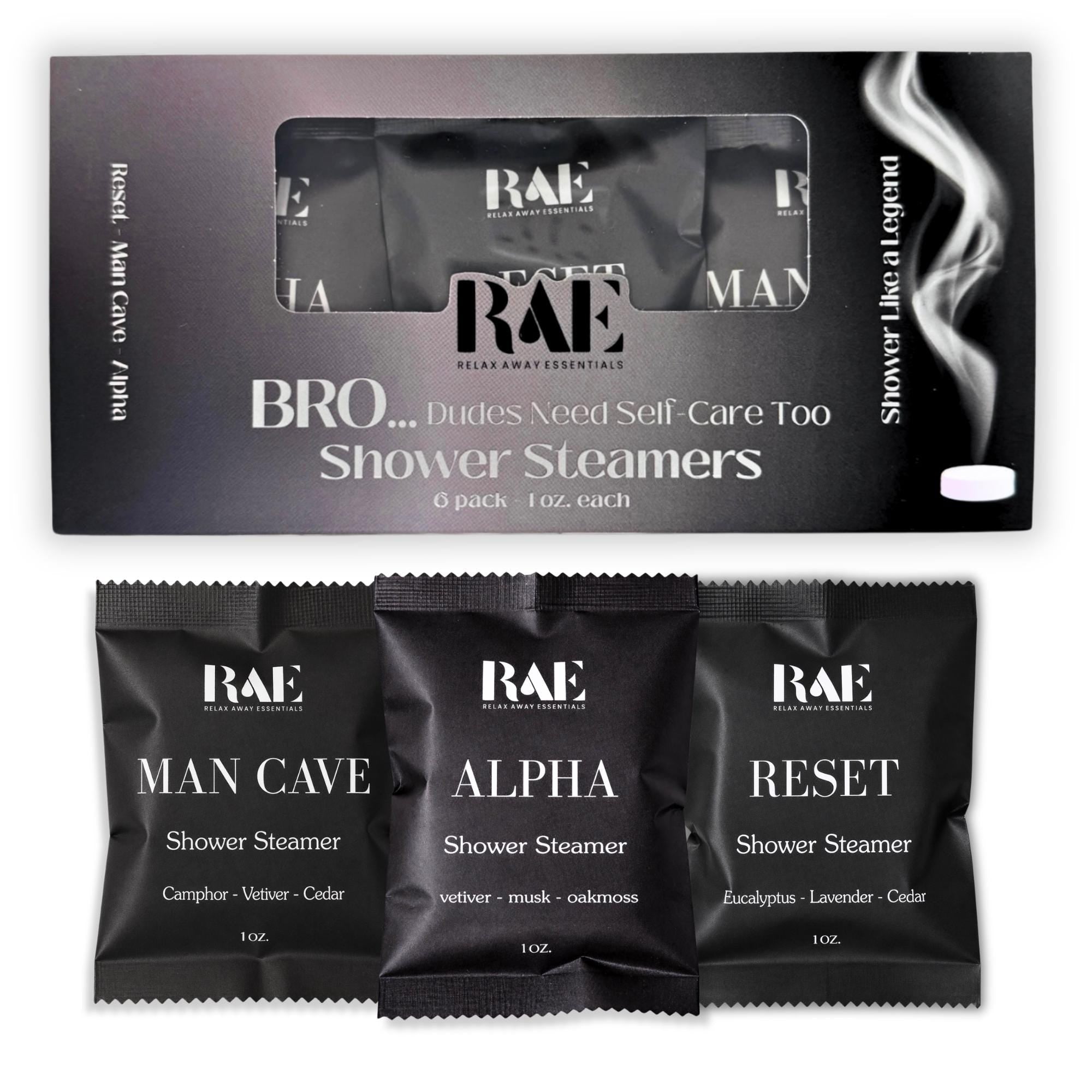 BRO Shower Steamers 6-Pack | Men’s Shower Steamers | Aromatherapy Scented Steamers | Handmade Spa Gift for Him | Father's Day Gift