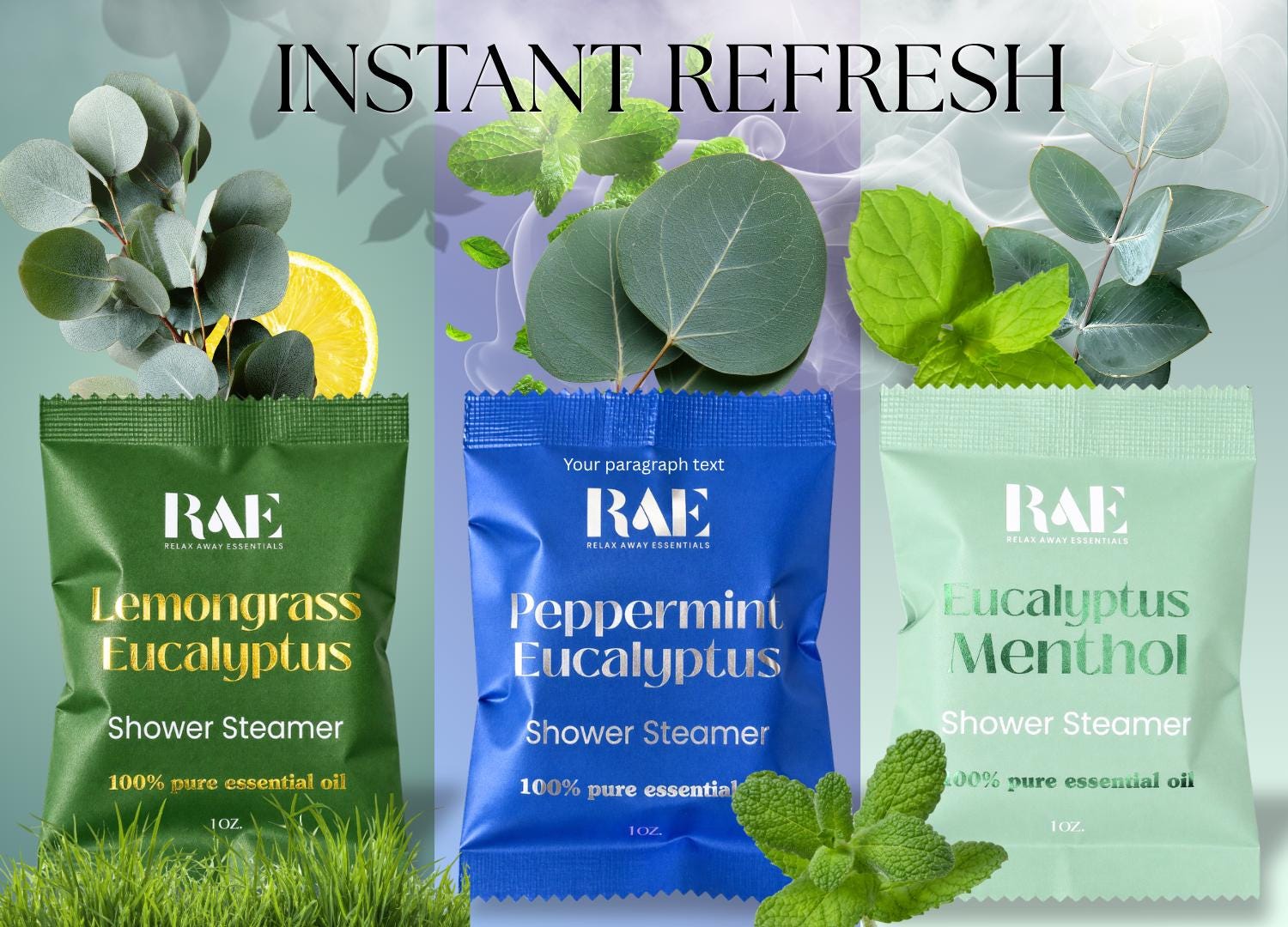 Eucalyptus Escape Shower Steamers 6 Pack | Breathe | Aromatherapy | Spa Gift | Essential Oils | Natural Handmade Shower Steamers