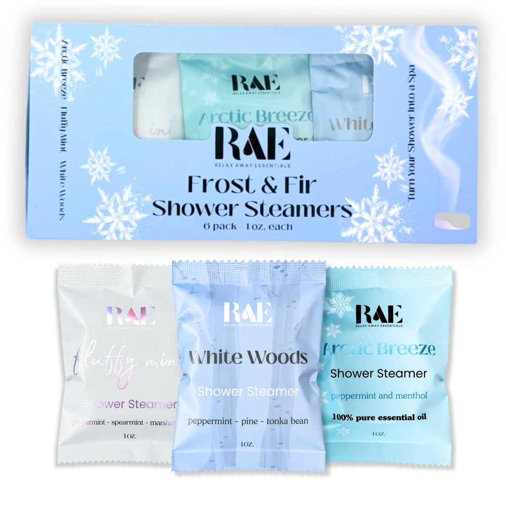 Frost & Fir Shower Steamers 6 Pack | Minty Aromatherapy | Menthol | Soothing | Spa Gift | Holiday Gift | Christmas | Stocking Stuffer
