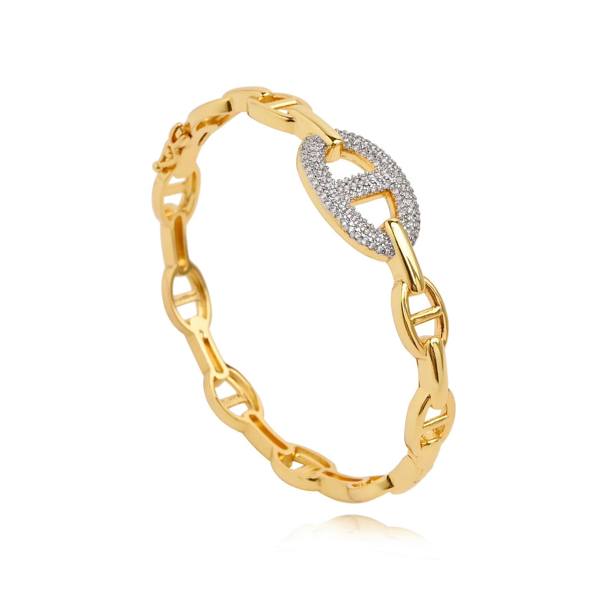 Rosie Two Tone Pave Bracelet-0