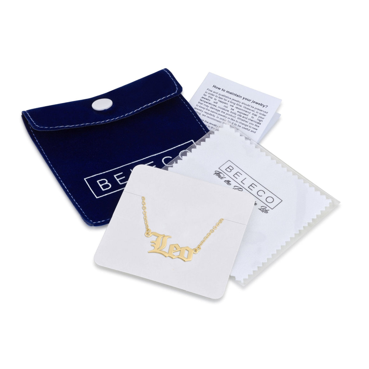 Leo Script Necklace