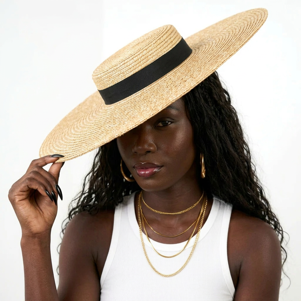 Radiant Straw Wide Brim Hat