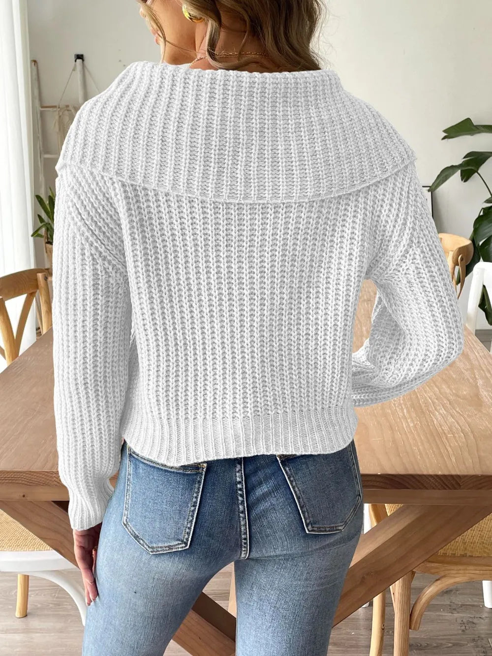 New autumn and winter large collar pullover sweater