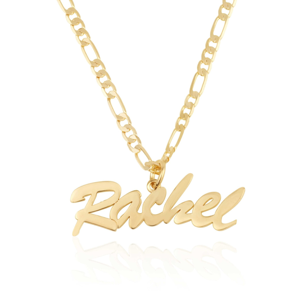 Personalized Name Necklace With Figaro Chain