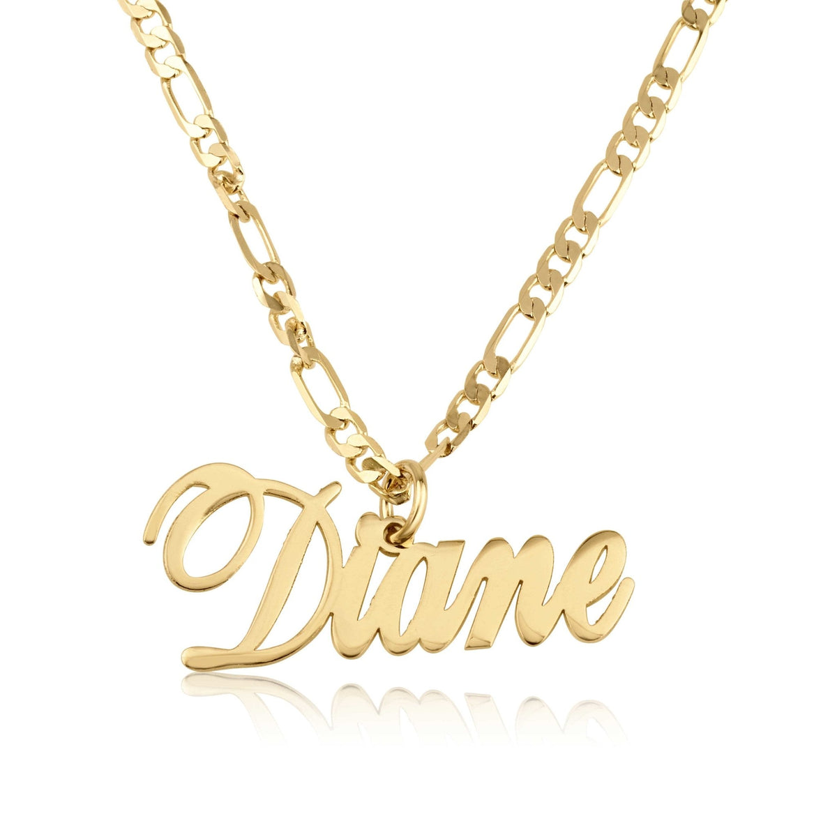 Personalized Name Necklace With Figaro Chain