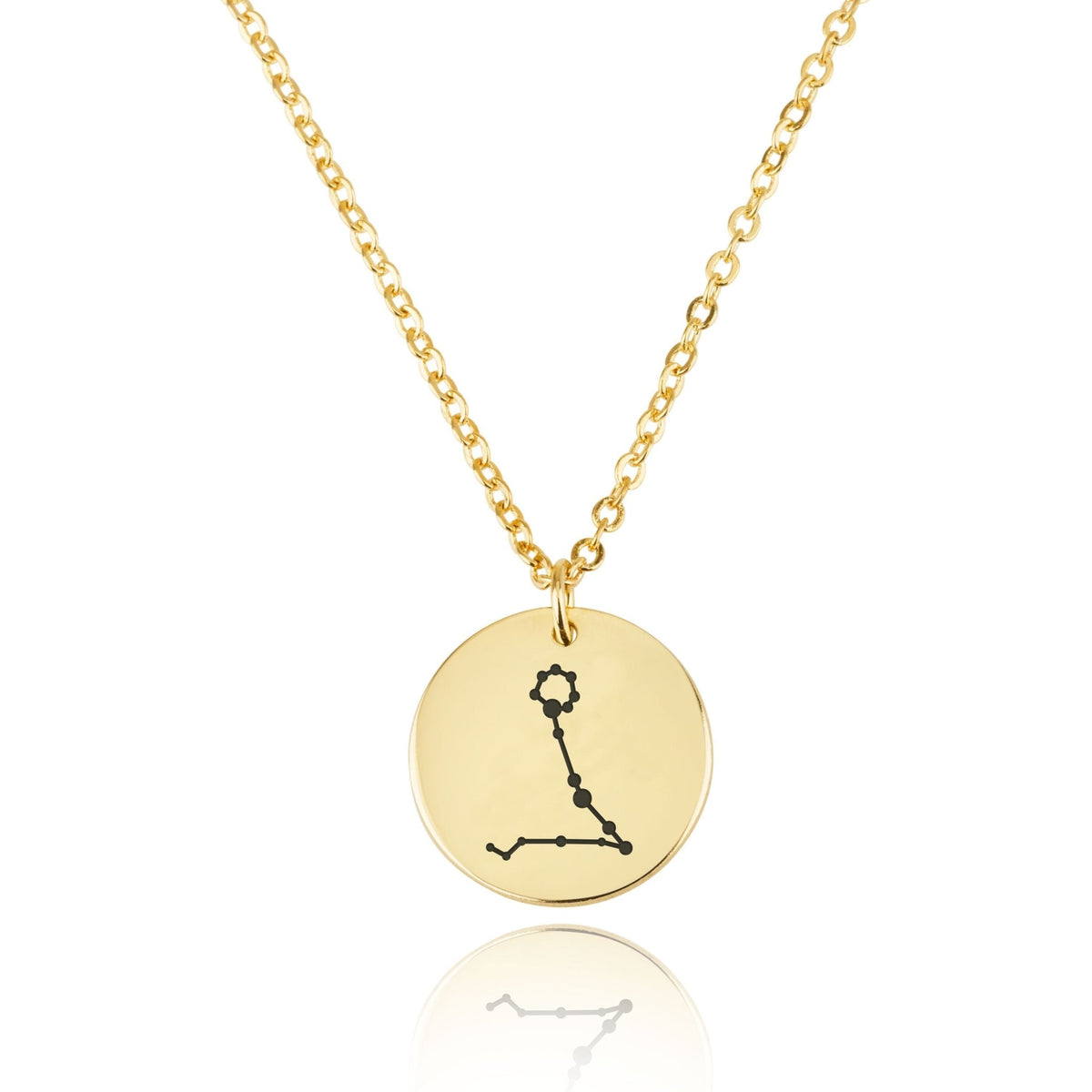 Pisces Celestial Constellation Disk Necklace