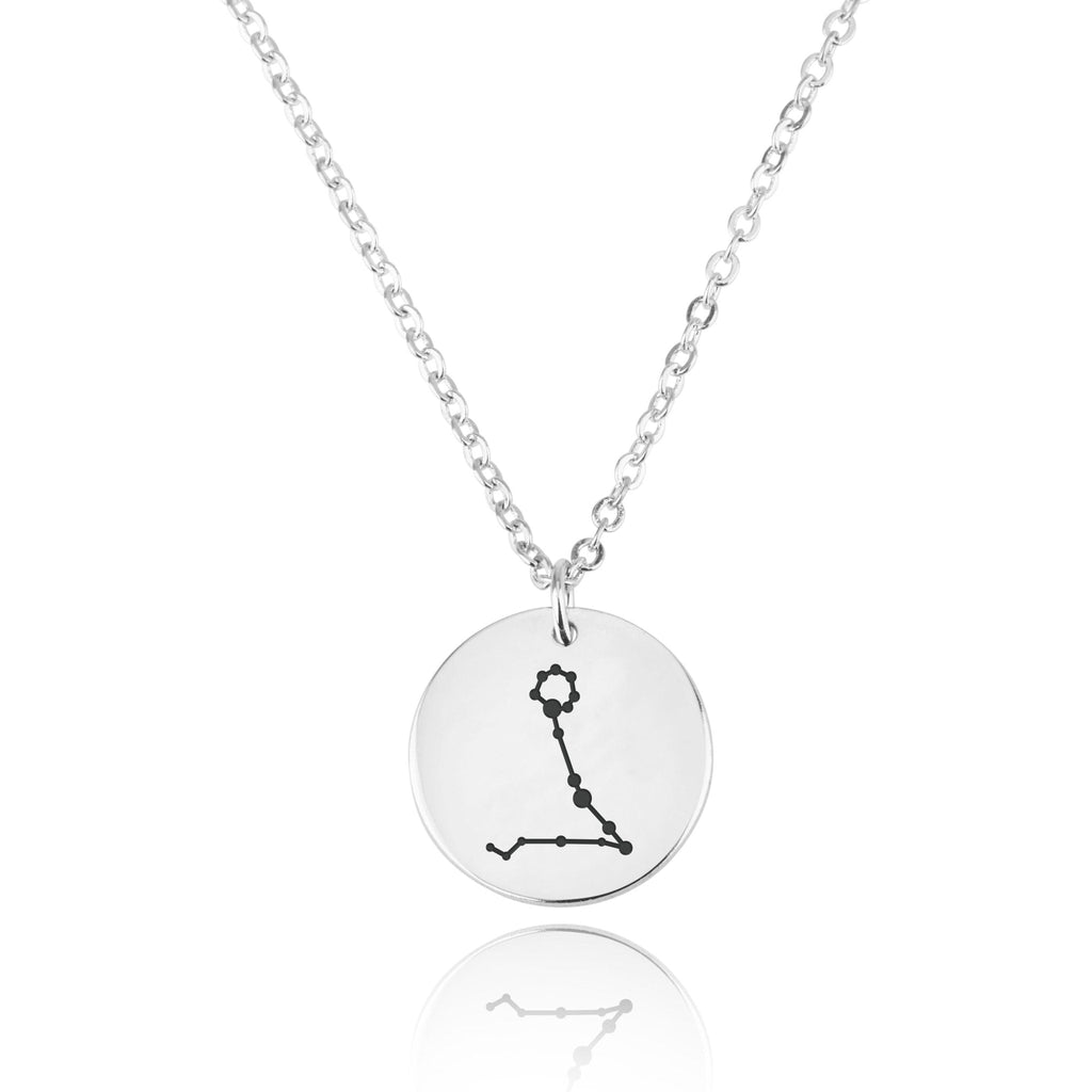 Pisces Celestial Constellation Disk Necklace