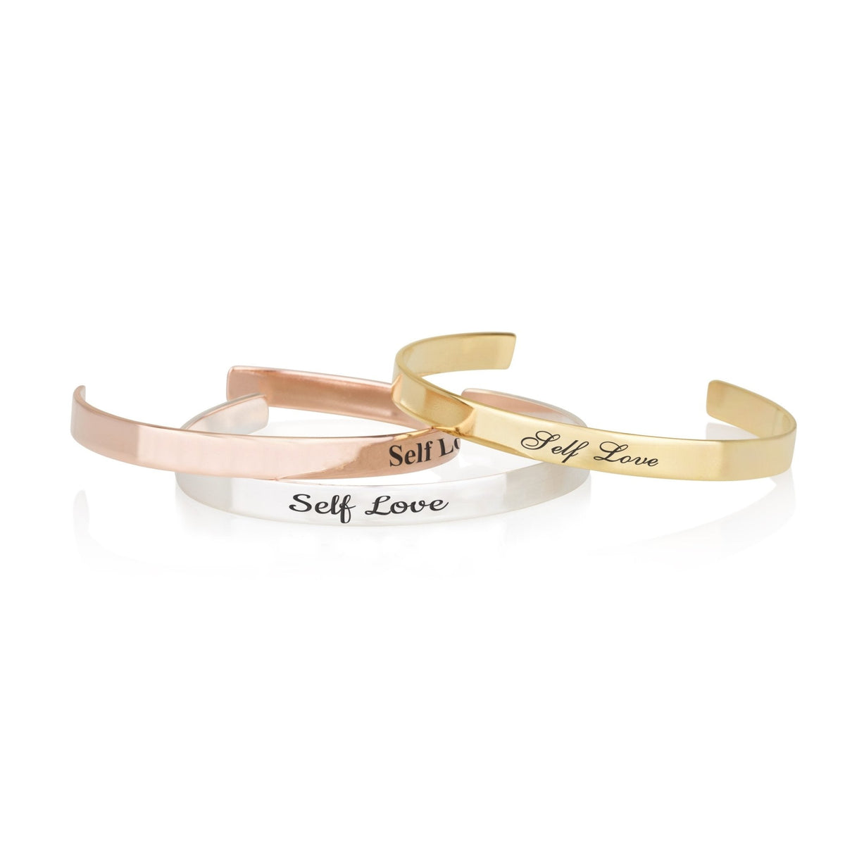 Self Love Engraved Cuff Bracelet