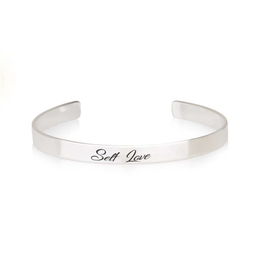 Self Love Engraved Cuff Bracelet