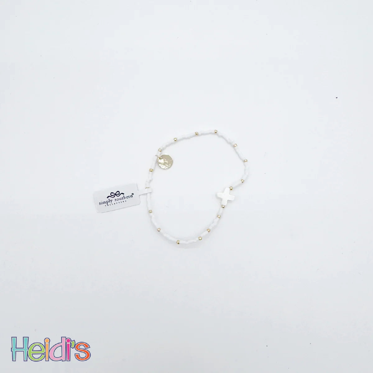 Simply Southern Beaded Bracelet: White