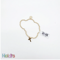 Simply Southern Beaded Bracelet: Gold Cross