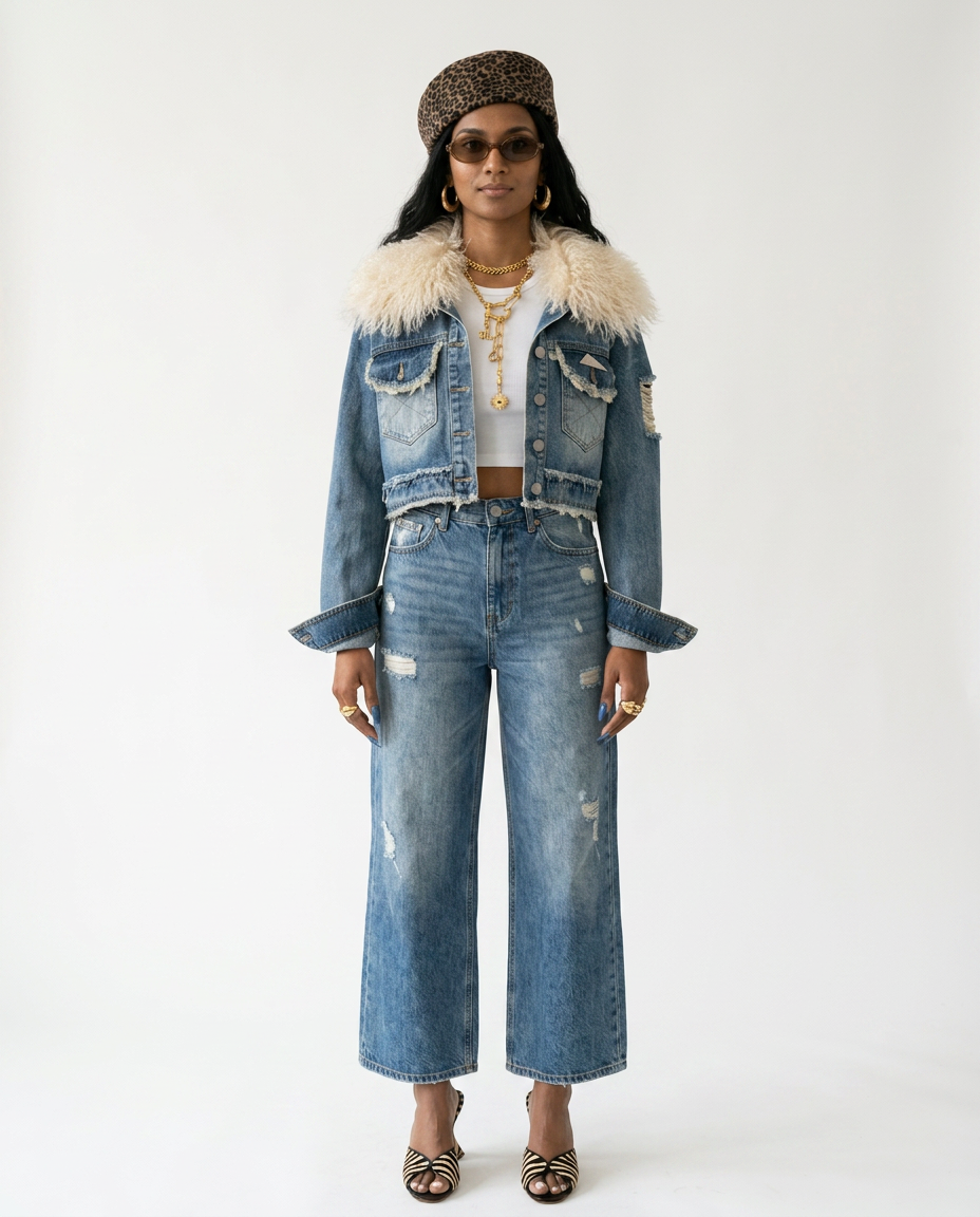 Fierce Faux Fur Patchwork Jacket