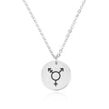 Transgender Pride Disk Necklace