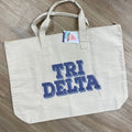 Tri Delta Large Canvas Tote