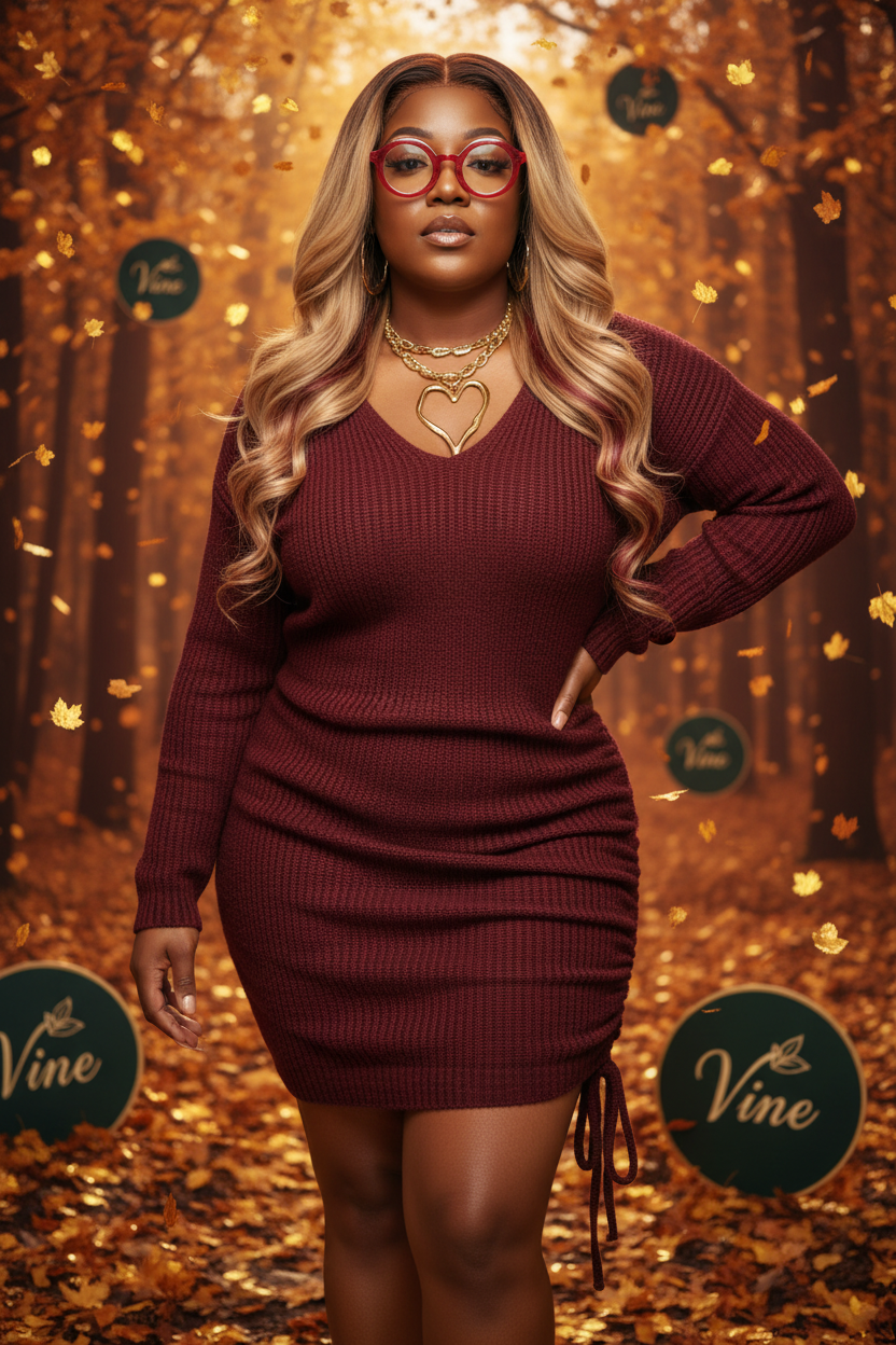Vanessa - Sweater Dress Apple Shape