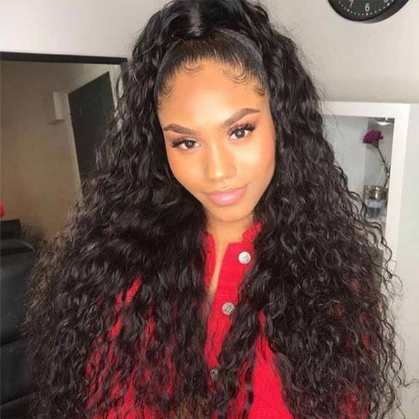 Junoda Water Wave Invisi Strap Snug Fit 360 Transparent Lace Frontal Bleached Knots Pre Cut Lace Wig