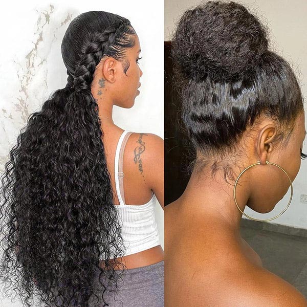 Junoda Water Wave Invisi Strap Snug Fit 360 Transparent Lace Frontal Bleached Knots Pre Cut Lace Wig